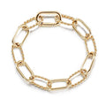 CIUNOFOR 14k Gold Filled Cable Wire Bracelet for Women, 7.8 inches Classic Twist Rope Threader Interlocking Bracelet Textured Link Chain, Fits 6.8”–7.4” Wrists
