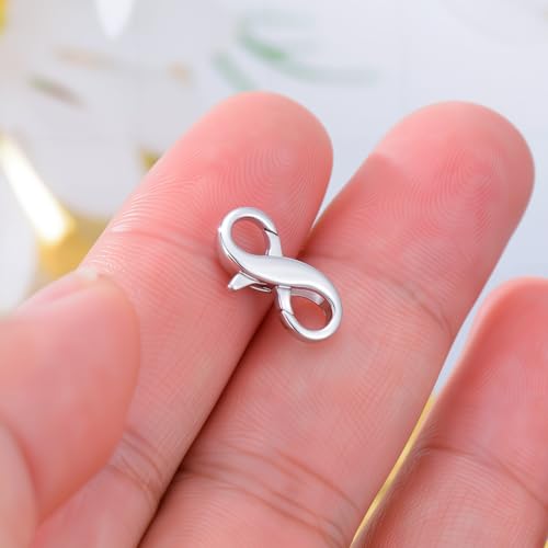 925 Sterling Silver Double Opening Lobster Clasp, Necklace Bracelet Anklet Jewelry Extender Clasp for DIY Jewelry Making (Style 1-1pc) - style: style 1-1pc