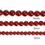 48Pcs 8mm Red Agate Natural Round Loose Real Stone Beads Gemstone Genuine for DIY Hand Made Craft Jewelry Bracelet Earring Necklace String Making Energy Healing Power - color: Red Agate, size: 8mm