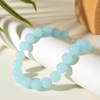 Chunky Acrylic Resin Beaded Necklace for Women Colorful Large Round Choker Adjustable Stack Acrylic Beads Necklace Resin Summer Party Jewelry - style: Light blue