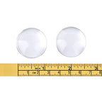 Craftdady 100Pcs Transparent Glass Cabochons 29.5-30mm Clear Glass Flat Back Dome Tile Half Round Covers for Photo Pendant Jewelry Making - color: Transparent Clear, size: 30mm Round