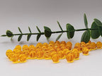 Glass Beads 8mm 100pcs Round Smooth Loose Beads for Bracelet Necklace Jewelry Making Craft DIY （8mm, 50803 Yellow） - color: Yellow, size: 8mm