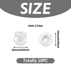 FASHEWELRY 10pcs Handmade Glass Trumpet Flower Beads Colorful Crystal Floral Spacers Bulk for Jewelry Bracelets Earring Craft Making (Clear AB) - color: Clear AB