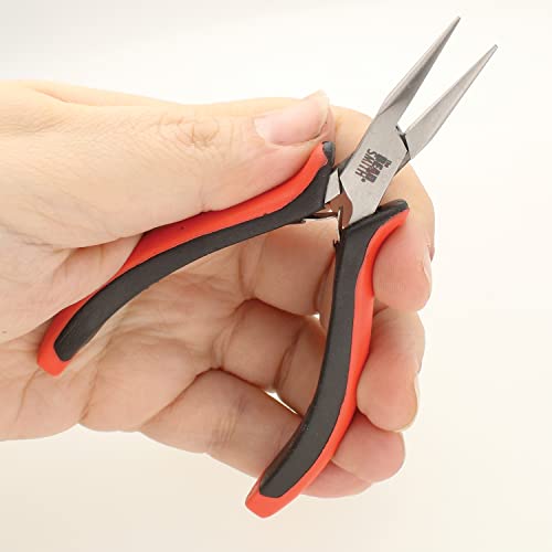 The Beadsmith Chain Nose Pliers – Fine Tips – 5 inches (127mm) – Ergonomic Handle with Double Leaf Springs – Jewelry Making Tool for Creating Bracelets, Earrings and Necklaces - size: Chain Nose - 5"