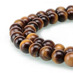 120pcs Adabele Natural Gold Yellow Tigers Eye Healing Gemstone 6mm Round Beads Gem Stone Spacer for DIY Craft Jewelry Making GS12-6 - color: Tiger Eye Stone, size: 6mm (120pcs/2 strands)