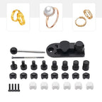 FLYHERO Portable Ring Bender Tool, Jewelry Ring Bending Machine Multi-Functional Rings Bending Maker Kit Jewelry Making Repair Tools for DIY Rings Metals (Black) - color: Black