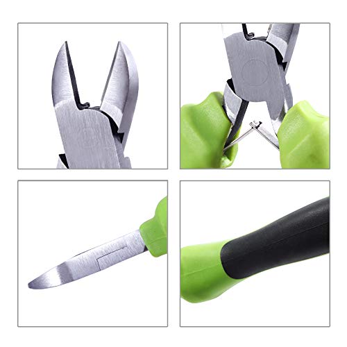 SPEEDWOX Mini Diagonal Cutting Pliers 4-1/2 Inches Small Wire Cutters Mini Precision Plastic Nippers Professional Hand Tool for Jewelry Makinging Beading Hobby Craft DIY - style: Diagonal Pliers