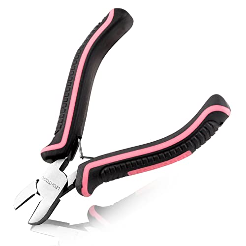 Mini Diagonal Cutting Pliers 4 Inches Floral Wire Cutters for Artificial Flowers Side Cutters Pliers for Jewelry Making Diagonal Wire Cutters for Wire, Zip Ties, Crafting,Pink Tool for Women - style: Diagonal Cutting Pliers