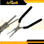 Bail Making Pliers with PVC Grip Handle | for Making S-Hooks, Ear Loops, Jump Loops, Bail, and More - German Stainless Steel ((J4A) 3 & 5mm Loops) - size: (J4A) 3 & 5mm Loops