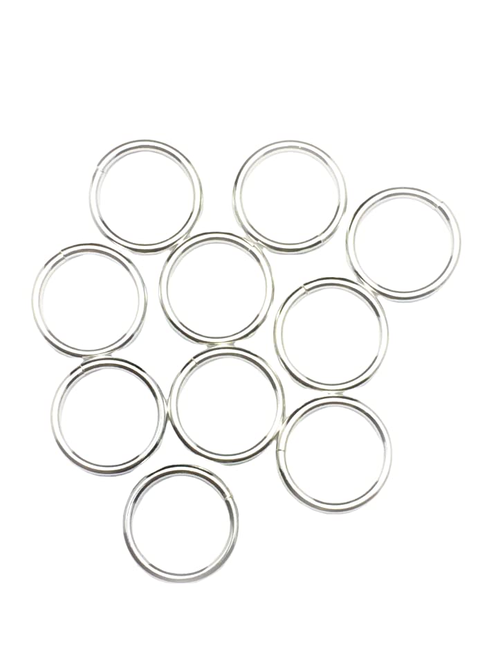 10pcs 925 Sterling Silver Open Jump Rings, 16 Gauge 12.5mm OD/10.0mm ID Made in USA by CRAFT WIRE - size: 12.5mm OD/10.0mm ID