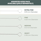 The Beadsmith Twisted Beading Needles - 2.5" (6.35 cm) Collapsible Eye Beading Needle, Extra-Fine (0.14 mm Diameter), Stainless Steel Flexible Wire for Stringing, Jewelry Making, Pack of 50 - style: Extra-Fine