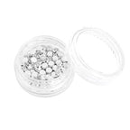BEADIA Silver Plated Cube Spacer Beads Round 3x3mm 50pcs for Jewelry Making Findings Non Tarnish - color: Silver, size: 3x3mm Round Cube