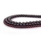 10mm Natural Garnet Gemstone Round Loose Stone Beads for Jewelry Making DIY Crafts Design 1 Strand 15" APPR.34-36pcs - color: Garnet, size: 10mm