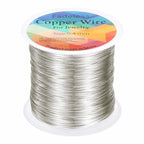 HARFINGTON Wire 328ft Length 26 Gauge Copper Craft Jewelry Wrapping Wire Tarnish Resistant Beading for Jewelry Making Supplies Crafting, White - color: White