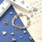 DanLingJewelry 100Pcs 10 Styles Tibetan Alloy Antique Sweet Love Heart Beads Heart Spacer Beads for Valentine's Day Jewelry Making - color: 100pcs - heart I - 10 styles