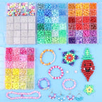 2600Pcs 72 Colors Pony Beads for Bracelets, 4 Box Rainbow Kandi Beads Bracelet Making Kit, Friendship Bracelet Kit with A-Z Letter Bead for Adults DIY Jewelry Making Crafts