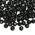 Jmassyang 8mm Briolette Rondelle Faceted Crystal Glass Beads for Jewelry Making Bracelets Necklaces Earrings (Black, 250pcs) - color: Black, size: 6x8mm