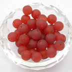 AD Beads Natural Matte Frosted Gemstone Round Spacer Loose Beads 4mm 6mm 8mm 10mm 12mm (8mm, Matte Red Agate) - color: Matte Red Agate, size: 8mm