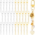 Hzopcw 30pcs Gold & Silver Keychain Making Kit, Key Ring Swivel Snap Hook Chains, Extender Keychain Bag Charm Kits for DIY Crafts Jewelry Making Handbag Purses- A Style - color: Gold & Silver-30pcs-A Style