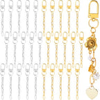 Hzopcw 30pcs Gold & Silver Keychain Making Kit, Key Ring Swivel Snap Hook Chains, Extender Keychain Bag Charm Kits for DIY Crafts Jewelry Making Handbag Purses- A Style - color: Gold & Silver-30pcs-A Style