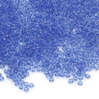 Perlin Glass Seed Beads 2mm 11/0 Round Mini Small Pony Beads 6500pcs for Making Earrings Bracelets Pendants Waist Jewelry DIY Handmade Transparent Color Kit (Blue Sapphire) - color: Blue Sapphire