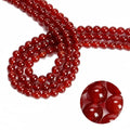 48Pcs 8mm Red Agate Natural Round Loose Real Stone Beads Gemstone Genuine for DIY Hand Made Craft Jewelry Bracelet Earring Necklace String Making Energy Healing Power - color: Red Agate, size: 8mm