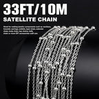33 Feet Silver Satellite Cable Chains Roll, 2MM Silver Plated Brass Ball Beaded Cable Link Chains Spool Bulk for Jewelry Making DIY Craft - color: 4.0mm beads silver satellite cable chain