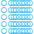Carabiner Clip 48Pcs Turquoise Metal Key Ring Clip Circle Keychain Rings Bulk Spring O Ring Round Cute Carabiner Spring Snap Hook Key Chain Clips for DIY Keychain Bag Charm Handbag Purse Dog - color: Turquoise