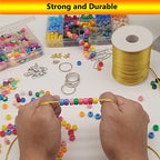 2 mm 330 Feet Satin Nylon Cord String for Jewelry Making Bracelet Necklaces Beading Thread Rattail Macrame Kumihimo Chinese Knot Craft - size: Gold
