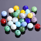 415pcs Rondelle Crystal Glass Beads 2mm 4mm 6mm 8mm Mixed Sizes, Faceted Briolette Spacer Czech Seed Loose Beads for DIY Jewelry Making (Mix 1) - color: Mix 1