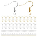 300PCS 925 Sterling Silver Earring Hooks, Gold Earring Hooks, Stainless Steel Ear Wires Fish Hook, Hypoallergenic Earring Making kit with Clear Silicone Backs Stoppers and Jump Rings(Gold and Silver)