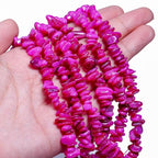 Chip Shells, 260pcs 5-8mm Irregular Beads with Holes, Rose Red Shell & Ruby Chip Beads for Jewelry Making - color: Rose Red
