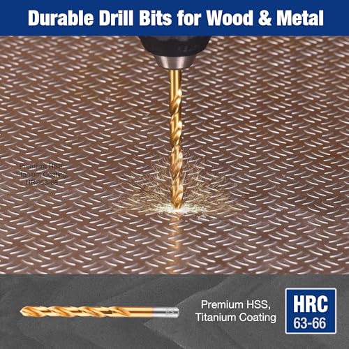 WORKPRO Drill Bit Set, 120-Pieces Impact Driver Bits Set and Screwdriver Bits Set for Screw Driving and Wood Metal Drilling with Storage Case, 1/4" Hex Shank - style: 120 PCS