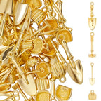 Beebeecraft 1 Box 80Pcs Home Tool Charms 18K Gold Plated Alloy Dustpan Shovel Charms 3D Tools for DIY Jewelry Making - color: 80Pcs #3