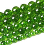 8MM Green Peridot Crystal Quartz Beads Natural Gemstone Beads Round Loose Beads for Jewelry and Bracelets Making 90pcs 2 Strands 32" - color: Green Peridot, size: 8mm
