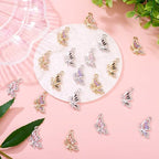 FASHEWELRY 24Pcs Alloy Enamel Butterfly Charms for Jewelry Making, 6 Styles Butterfly Jewelry Charms Flying Insect Charms for Necklace Bracelet Earrings DIY Supplies - color: 6 Styles-Butterfly