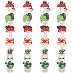 24 Pieces Mushroom Enamel Charm Pendant Plants Alloy Enamel Charm Mixed Shape Pendant for Jewelry Necklace Bracelet Earring Making Crafts