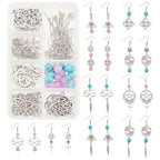 SUNNYCLUE 1 Box DIY Make 10 Pairs Knot with Beads Earring Making Kit Including Heart Infinity Knot Charms Turquoise Beads Jade Bead for Beginners DIY Earring Jewellery Making Crafts - color: Celtic Knot Earrings 5