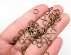 ALL in ONE 15 Gram/135pcs 6mm Antique Bronze Plated Open Jump Ring with Storage Box - color: Antique Bronze, size: 6mm