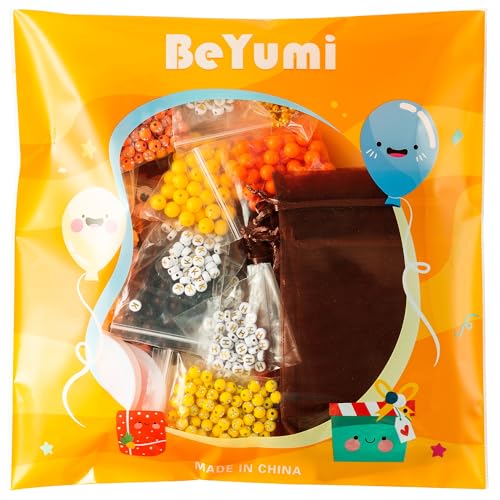 BeYumi Thanksgiving Bracelet Craft Kit - 24 Pack Fall DIY Thanks Letter Beads Friendship Bracelets with Turkey Gift Cards Thankful Craft Kit Party School Classroom Fun Activities for Kids Ages 6-12 - style: THANKS