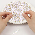 300Pcs Letter Beads E 4X7mm Gold Alphabet Beads Acrylic Round Shape Loose Beads for Name Bracelets Necklaces Key Chains DIY Jewelry Making (E) - color: Gold, size: E