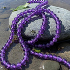 DandS ltd Crackle Lampwork Glass Beads for Jewelry Making, Purple Amethyst, Vibrant DIY Bracelets, Necklaces, Beading Supplies & Craft Kits for Handmade Jewelry, 80pcs 0.39 inch (10mm), #J288-10 - color: Purple Amethyst