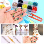 Glarks 1250Pcs Jewelry Making Kit, Jewelry Making Supplies with Jewelry Making Pliers Tool, Beading Wires, Jewelry Findings for Jewelry Making, Wrapping and Repair - size: 1250pcs