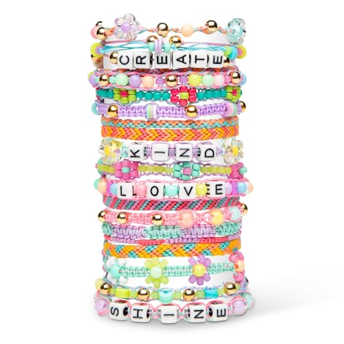 Rainbow Loom: Wrap it Loom Bracelet Maker - DIY Friendship String Bracelet Kit, 600 Beads, 4 Bracelet Styles, Jewelry Crafting Activity, Kids Ages 8+