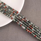 BONNY BOXX 150PCs Natural African Bloodstone Spacer Beads, Loose Semi Precious Flat Round Gemstone Heishi Disc Stone Beads for Beading Jewelry Making 4mm*2mm - color: African Bloodstone, size: 4MM*2MM
