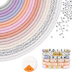 ADIIL 7200pcs Clay Beads Bracelet Making Kit, 6mm Polymer Heishi Beads for Jewelry Making, Friendship Bracelet Kit Birthday Gift for Adults Pink - color: Pink