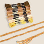 12 Skeins 6 Strands Variegated Embroidery Floss Thread Gradient Friendship Bracelet String Polyester Cross Stitch Yarn Threads Bulk for Hand Sewing Jewelry Bracelets Making Crafts Stitching - color: Fall Color