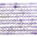 MJDCB 3mm Faceted Natural Lavender Amethyst Round Loose Beads for Jewelry Making DIY Bracelet Necklace - color: Lavender Amethyst