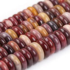 JOE FOREMAN 2x6mm Natural Mookaite Jasper Jasper Stone Heishi Disc Rondelle Spacer Beads for Jewelry Making Full 15" Strand Energy Stone Healing Power Crystal - color: Mookaite Jasper