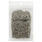 LolliBeads (R) Platinum Smooth Round Metal Beads 4 mm 600 Pcs - color: Platium 600 Pcs 4mm